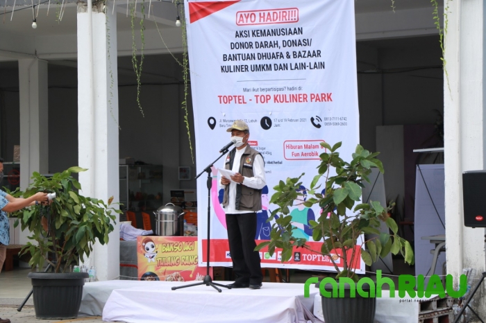 Wakil Walikota Pekanbaru Apresiasi Bazar UMKM dan Donor Darah di Toptel Pekanbaru